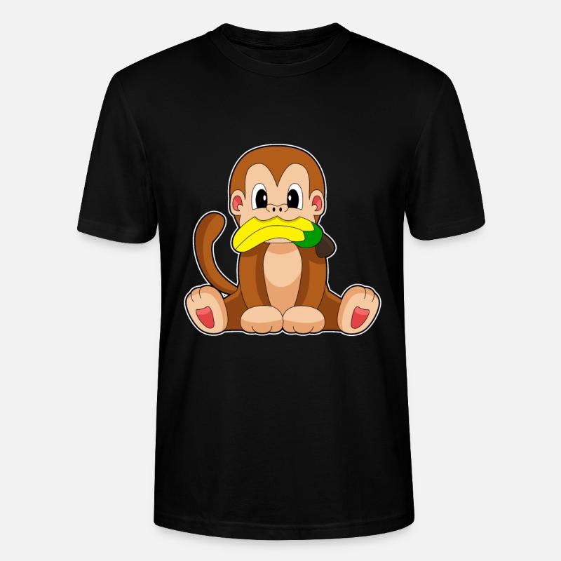 Affe Banane - Stanley/Stella Unisex Bio-T-Shirt CRAFTER - Schwarz