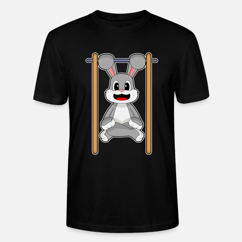 Bunny Bodybuilder Tractions Musculation - T-shirt bio CRAFTER Stanley Stella Unisexe - noir