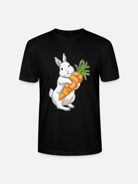 Rabbit Carrot - Stanley/Stella CRAFTER Unisex Organic T-Shirt - black