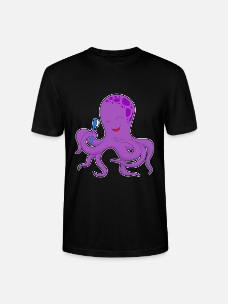 Octopus Toothbrush - Stanley/Stella CRAFTER Unisex Organic T-Shirt - black