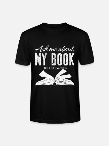 Ask me about my book published author - Stanley/Stella CRAFTER Unisex Organic T-Shirt - black