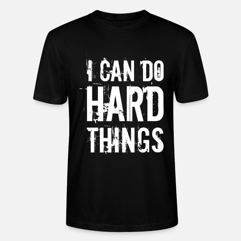 Ich kann schwierige Dinge tun - Stanley/Stella Unisex Bio-T-Shirt CRAFTER - Schwarz