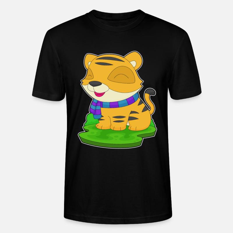 Écharpe Tigre - T-shirt bio CRAFTER Stanley Stella Unisexe - noir