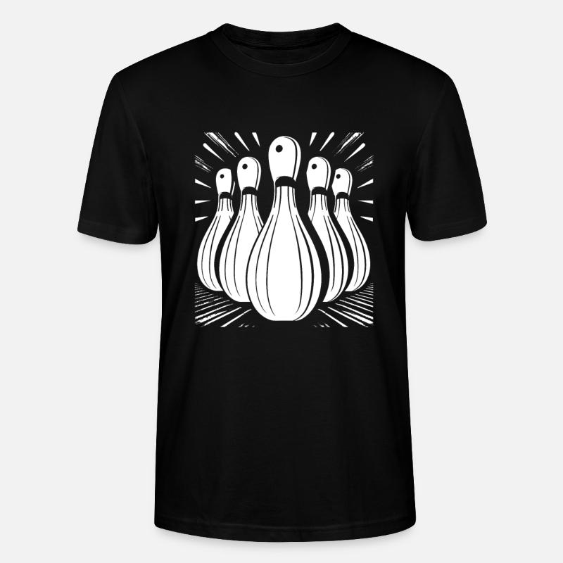 Graphiques de bowling - T-shirt bio CRAFTER Stanley Stella Unisexe - noir