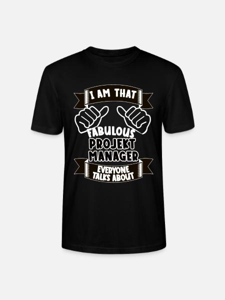 Project Manager Funny Saying Gift - Stanley/Stella CRAFTER Unisex Organic T-Shirt - black