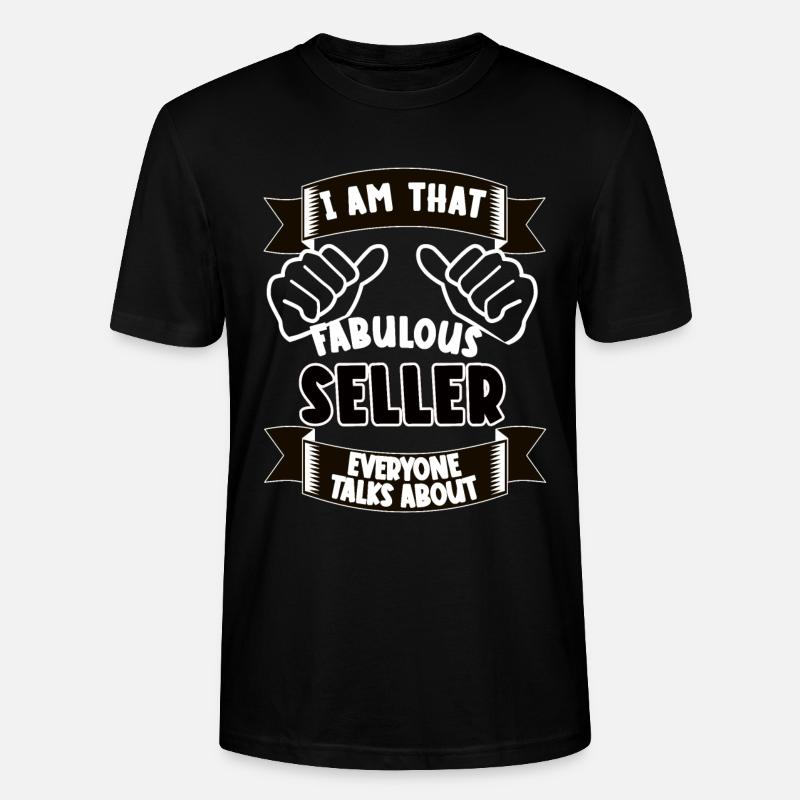 Verkäufer Lustiger Spruch Geschenkidee - Stanley/Stella Unisex Bio-T-Shirt CRAFTER - Schwarz