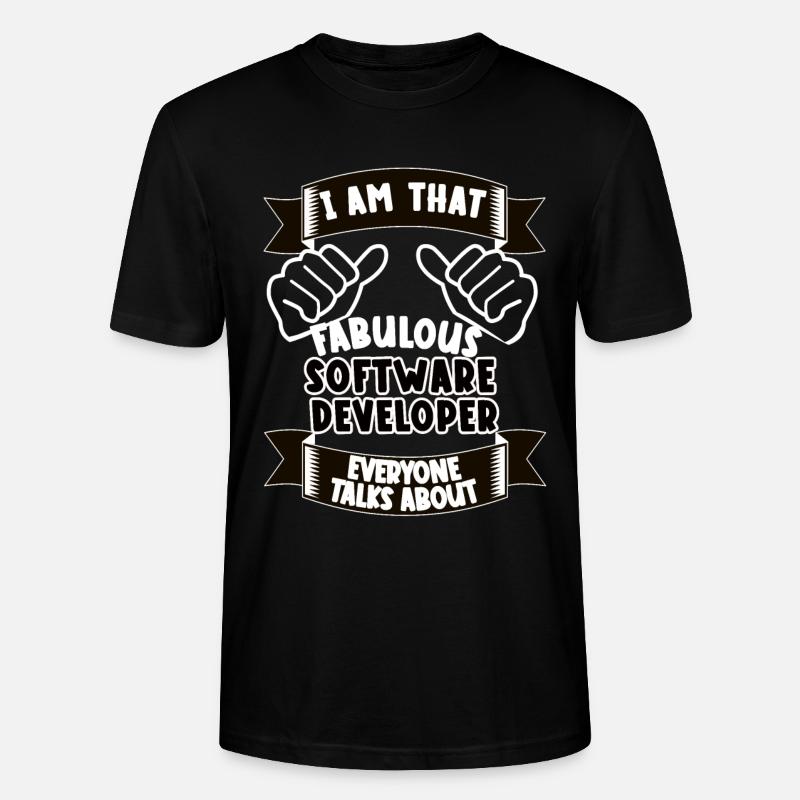 Softwareentwickler Lustiger Spruch Geschenk - Stanley/Stella Unisex Bio-T-Shirt CRAFTER - Schwarz