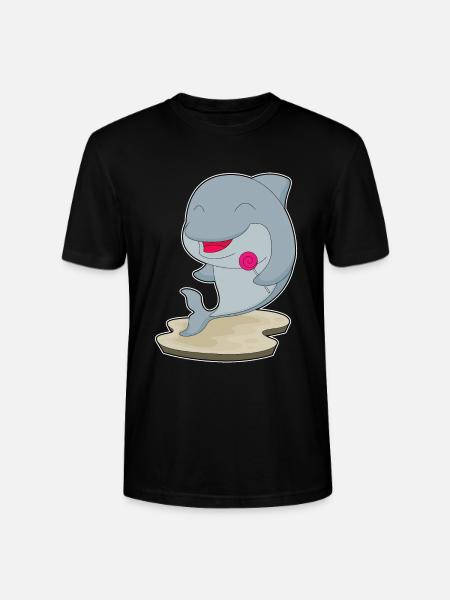 Dolphin lollipop - Stanley/Stella CRAFTER Unisex Organic T-Shirt - black
