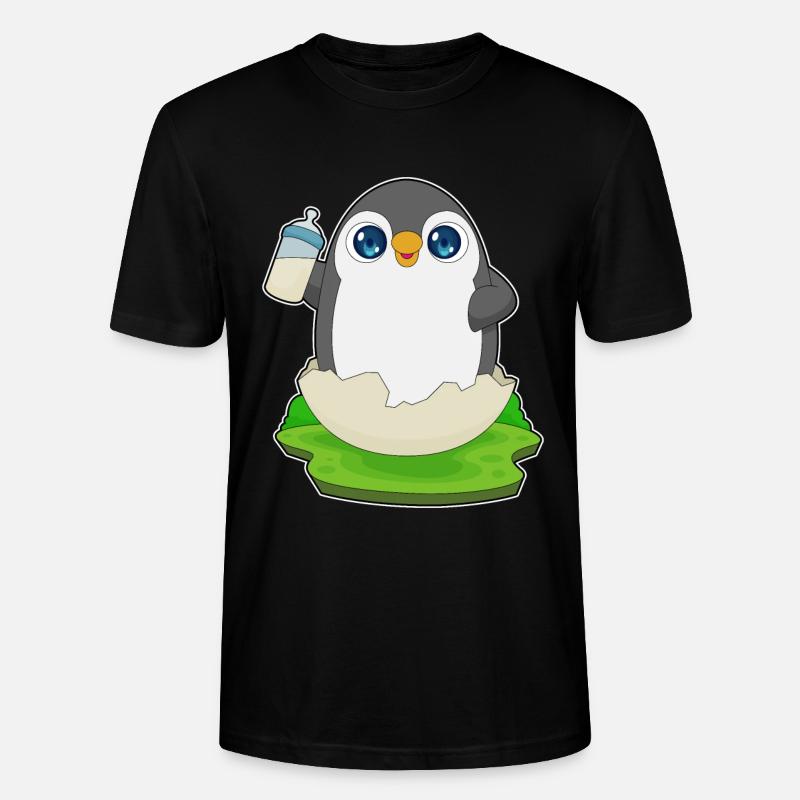 Penguin Biberon Lait - T-shirt bio CRAFTER Stanley Stella Unisexe - noir
