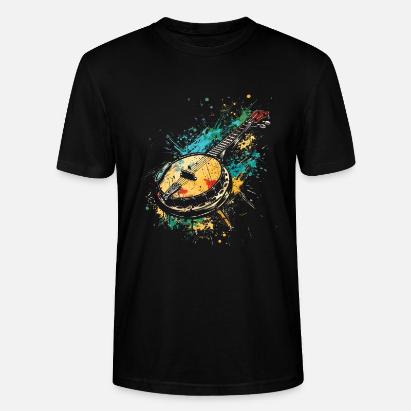 Banjo Graffiti - Stanley/Stella Unisex Bio-T-Shirt CRAFTER - Schwarz