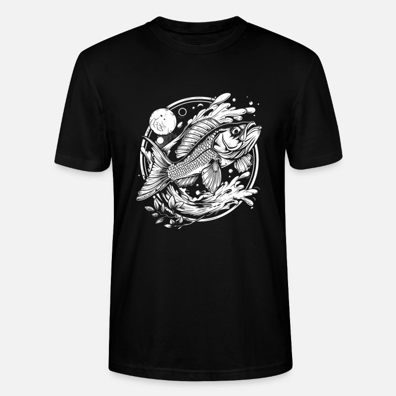 Graphique de poisson - T-shirt bio CRAFTER Stanley Stella Unisexe - noir