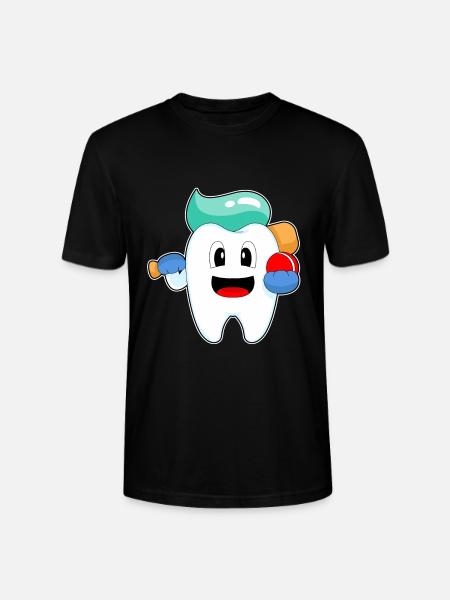 Tooth Cricket Cricket Bat - Stanley/Stella CRAFTER Unisex Organic T-Shirt - black