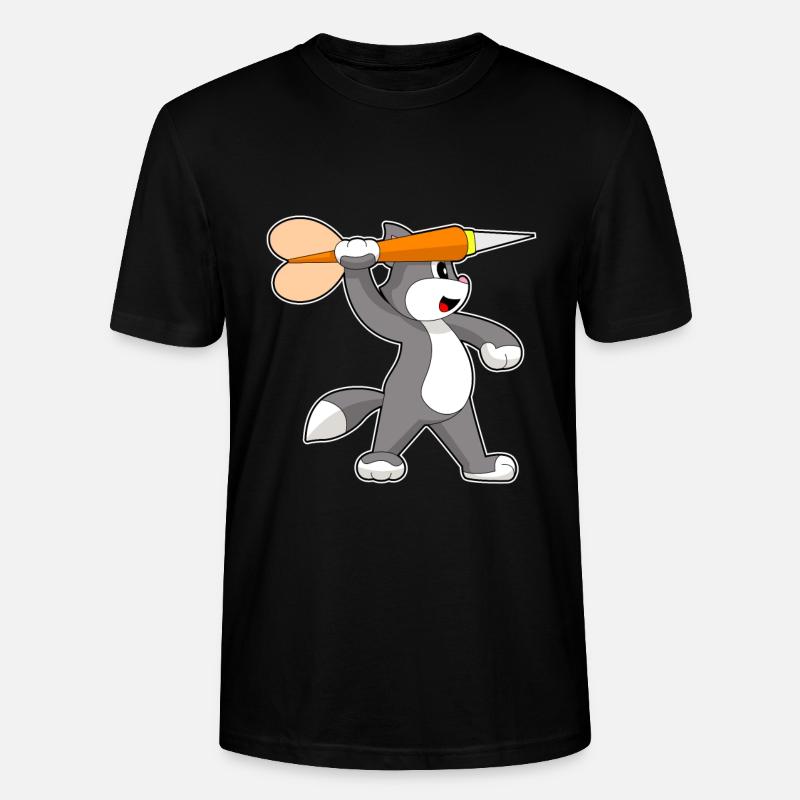 Katze Dart Dartpfeil - Stanley/Stella Unisex Bio-T-Shirt CRAFTER - Schwarz