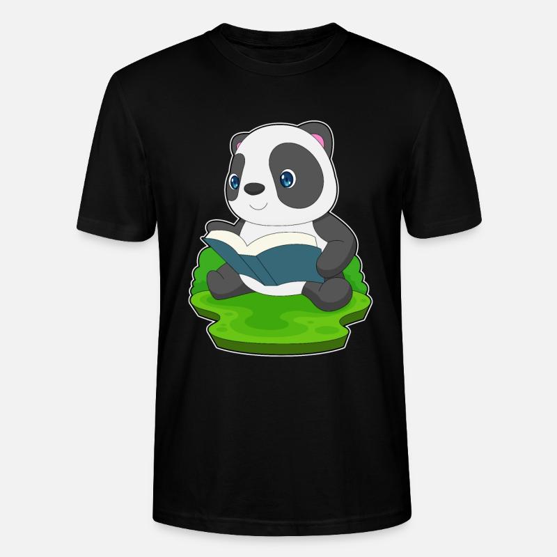 Livre Panda - T-shirt bio CRAFTER Stanley Stella Unisexe - noir