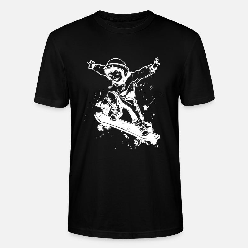 Skateboard Junge - Stanley/Stella Unisex Bio-T-Shirt CRAFTER - Schwarz