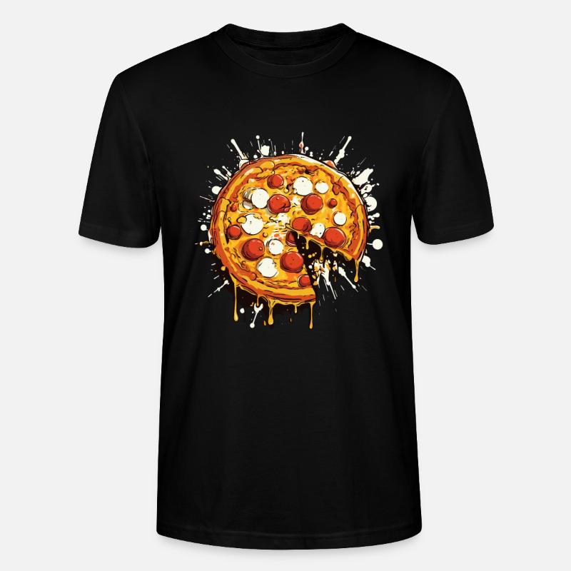 Pizza Grafik - Stanley/Stella Unisex Bio-T-Shirt CRAFTER - Schwarz