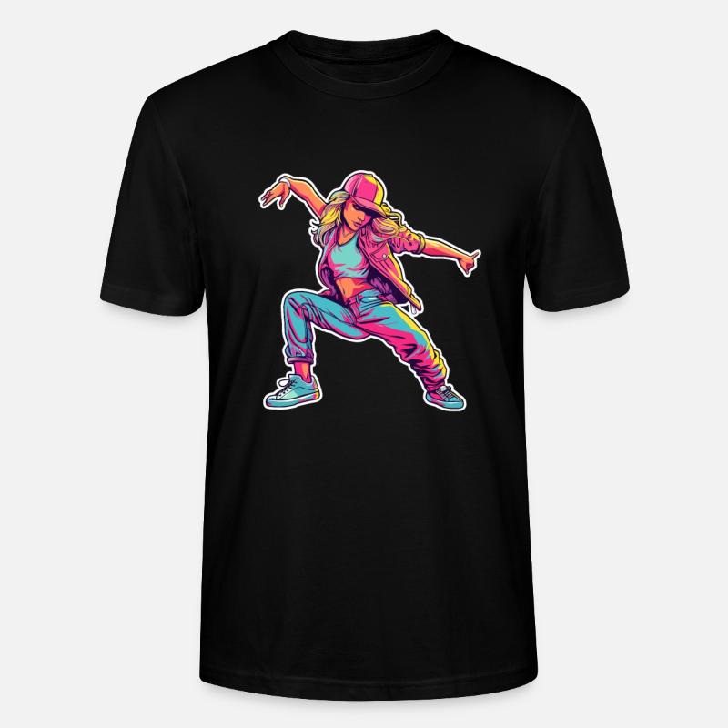Retro Comic B-Girl - Stanley/Stella Unisex Bio-T-Shirt CRAFTER - Schwarz