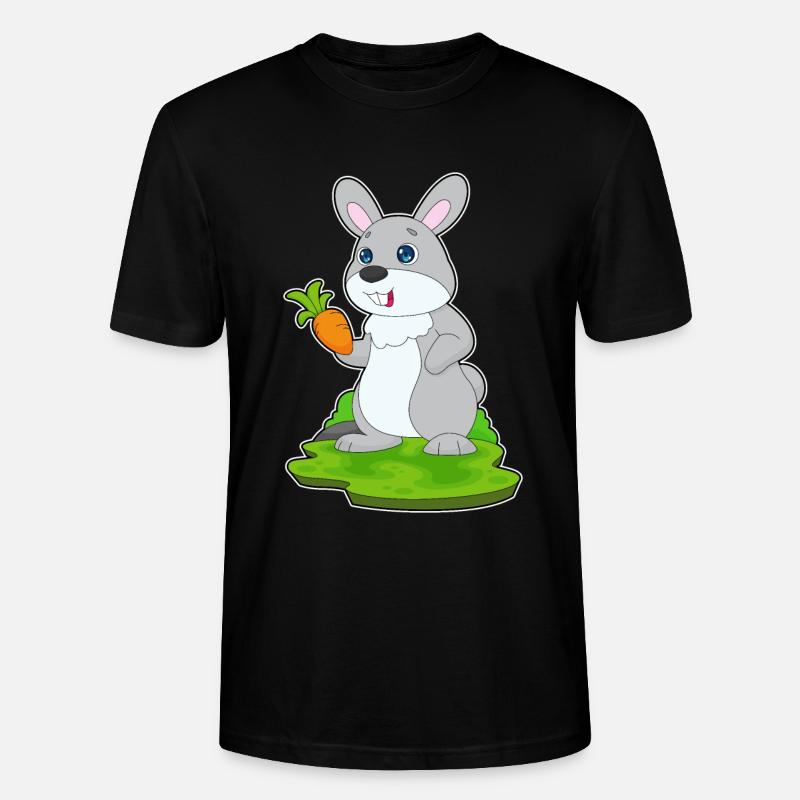 Rabbit Carrot - Stanley/Stella CRAFTER Unisex Organic T-Shirt - black