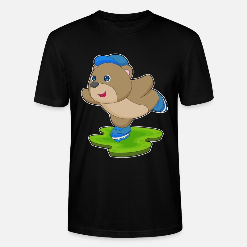 Bär Inline skating Rollschuhe - Stanley/Stella Unisex Bio-T-Shirt CRAFTER - Schwarz