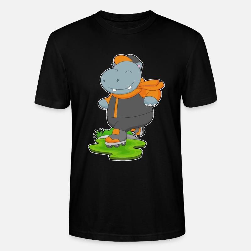 Nilpferd Inline skating Inline skates - Stanley/Stella Unisex Bio-T-Shirt CRAFTER - Schwarz