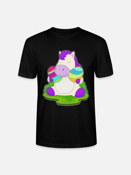 Pferd Ostern Ostereier - Stanley/Stella Unisex Bio-T-Shirt CRAFTER - Schwarz