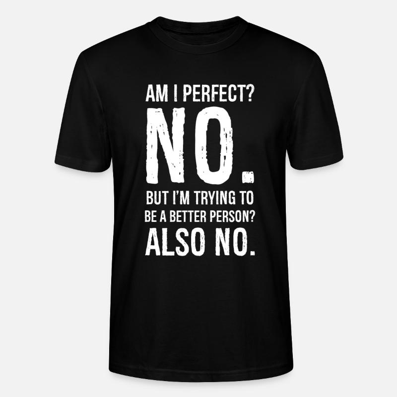 suis-je parfait non - T-shirt bio CRAFTER Stanley Stella Unisexe - noir
