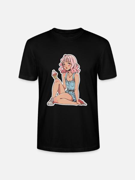 Eiscreme Mädchen - Stanley/Stella Unisex Bio-T-Shirt CRAFTER - Schwarz