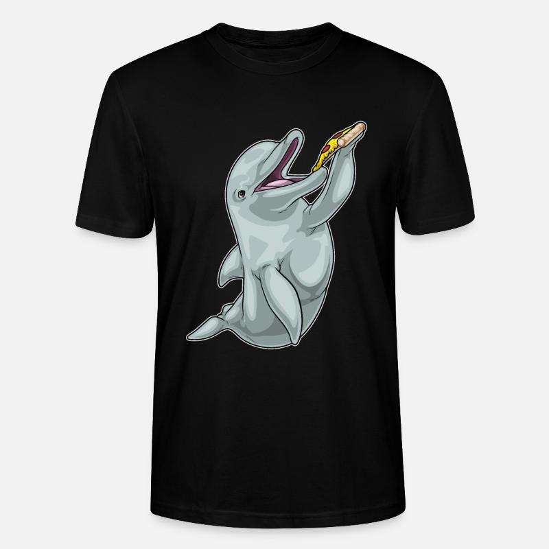 Delfin Pizza - Stanley/Stella Unisex Bio-T-Shirt CRAFTER - Schwarz