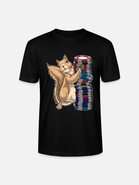Erdmännchen Poker Pokerchips - Stanley/Stella Unisex Bio-T-Shirt CRAFTER - Schwarz