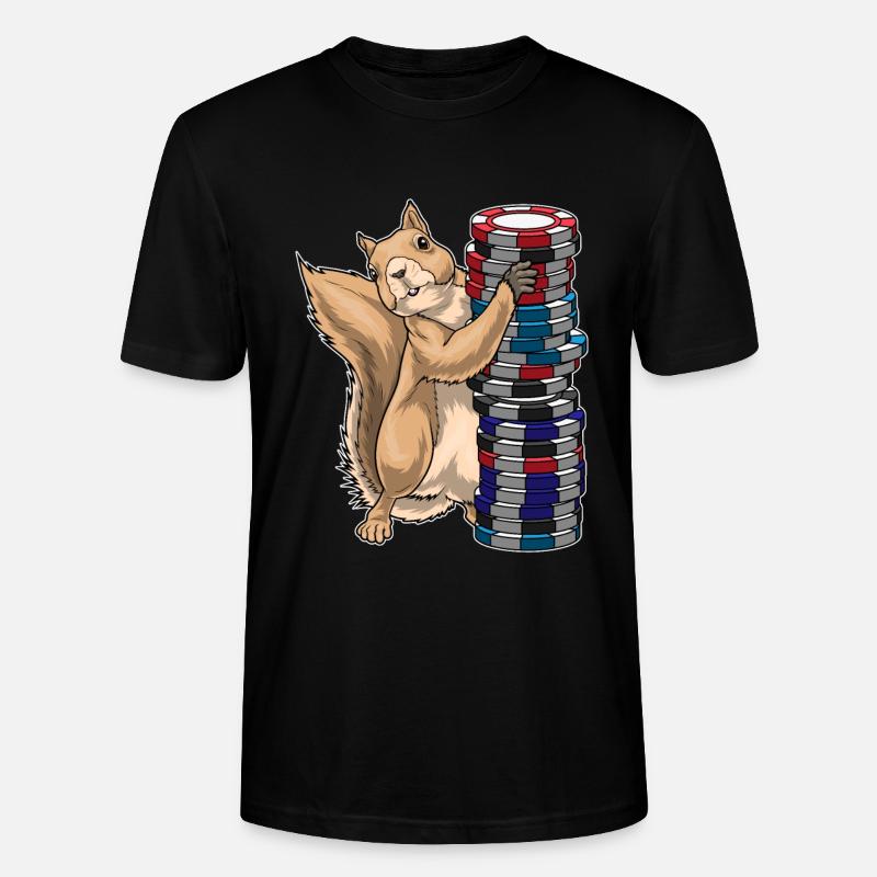 Erdmännchen Poker Pokerchips - Stanley/Stella Unisex Bio-T-Shirt CRAFTER - Schwarz