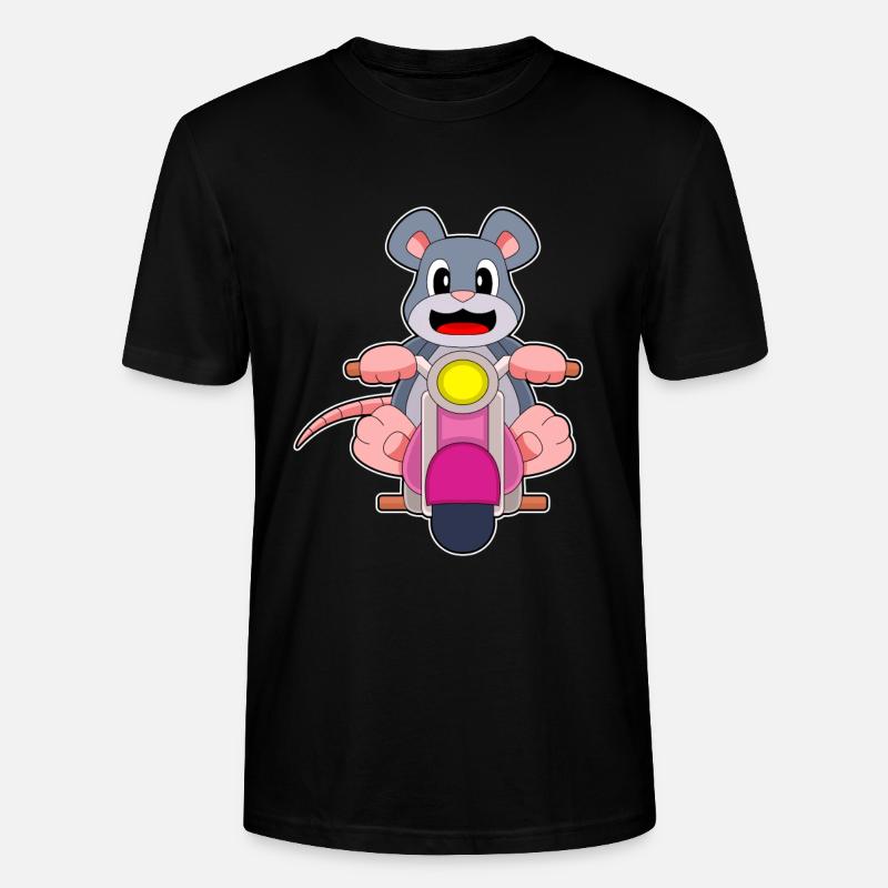 Moto souris - T-shirt bio CRAFTER Stanley Stella Unisexe - noir
