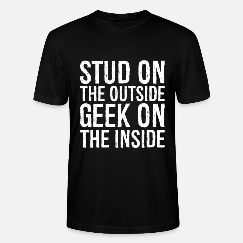 Ohrstecker außen, Geek auf der Innenseite - Stanley/Stella Unisex Bio-T-Shirt CRAFTER - Schwarz