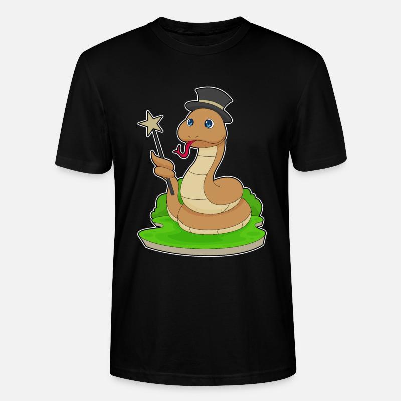 Serpent Sorcier Baguette - T-shirt bio CRAFTER Stanley Stella Unisexe - noir