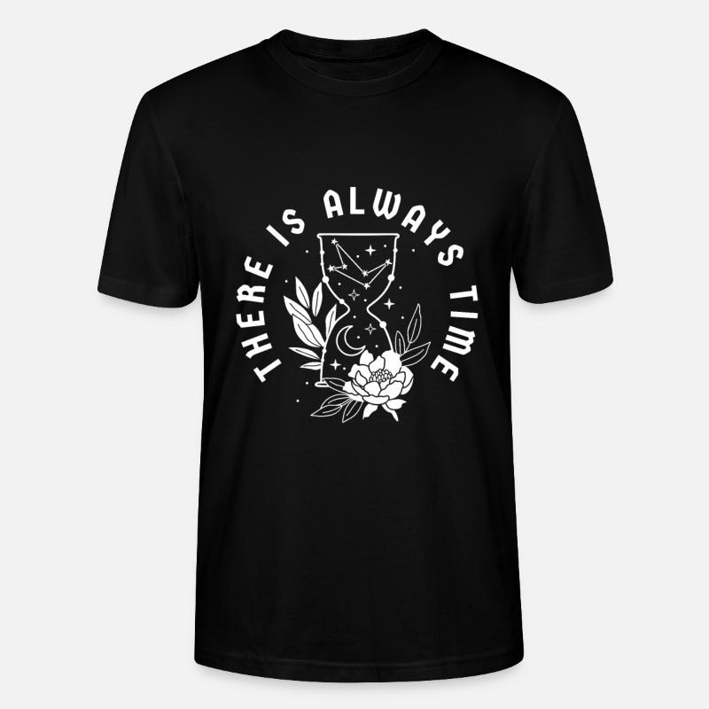 Citation du temps Sablier Fleurs - T-shirt bio CRAFTER Stanley Stella Unisexe - noir