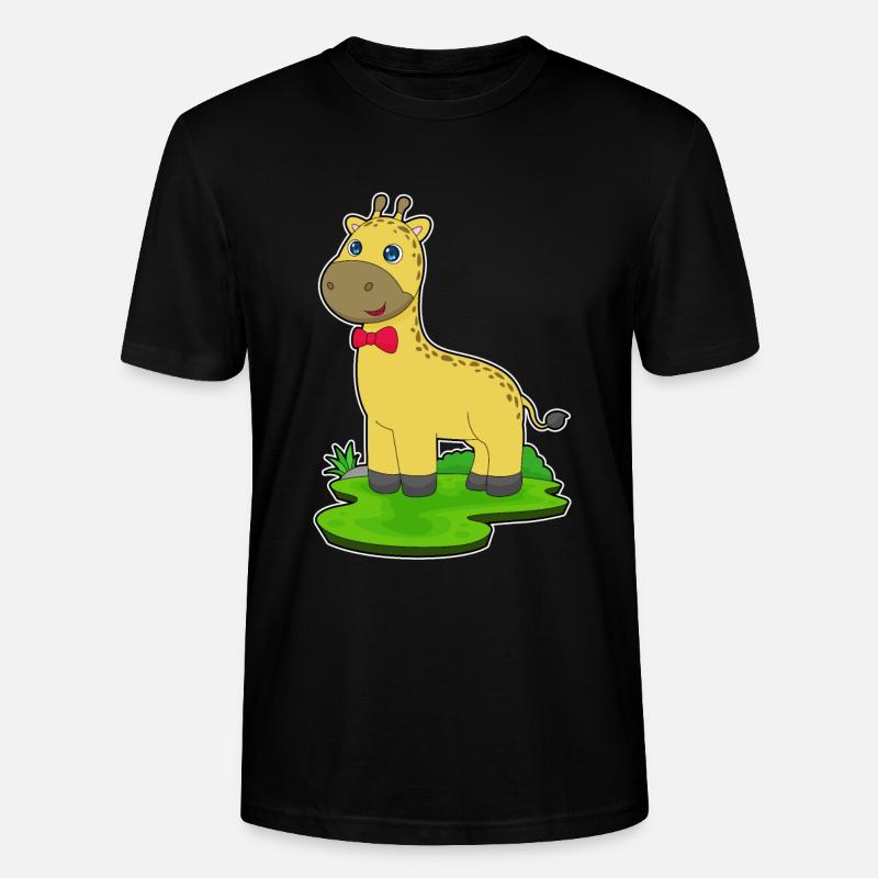 Giraffe Schleife - Stanley/Stella Unisex Bio-T-Shirt CRAFTER - Schwarz