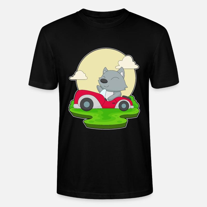 Katze Auto - Stanley/Stella Unisex Bio-T-Shirt CRAFTER - Schwarz