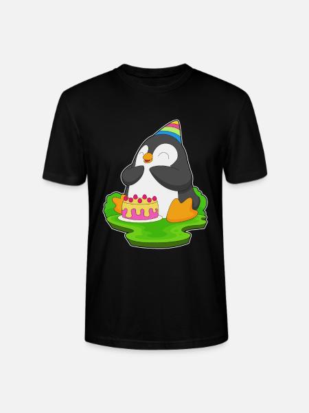 Gâteau d’anniversaire pingouin - T-shirt bio CRAFTER Stanley Stella Unisexe - noir