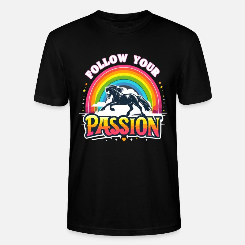 Suivez votre passion cavalier - T-shirt bio CRAFTER Stanley Stella Unisexe - noir