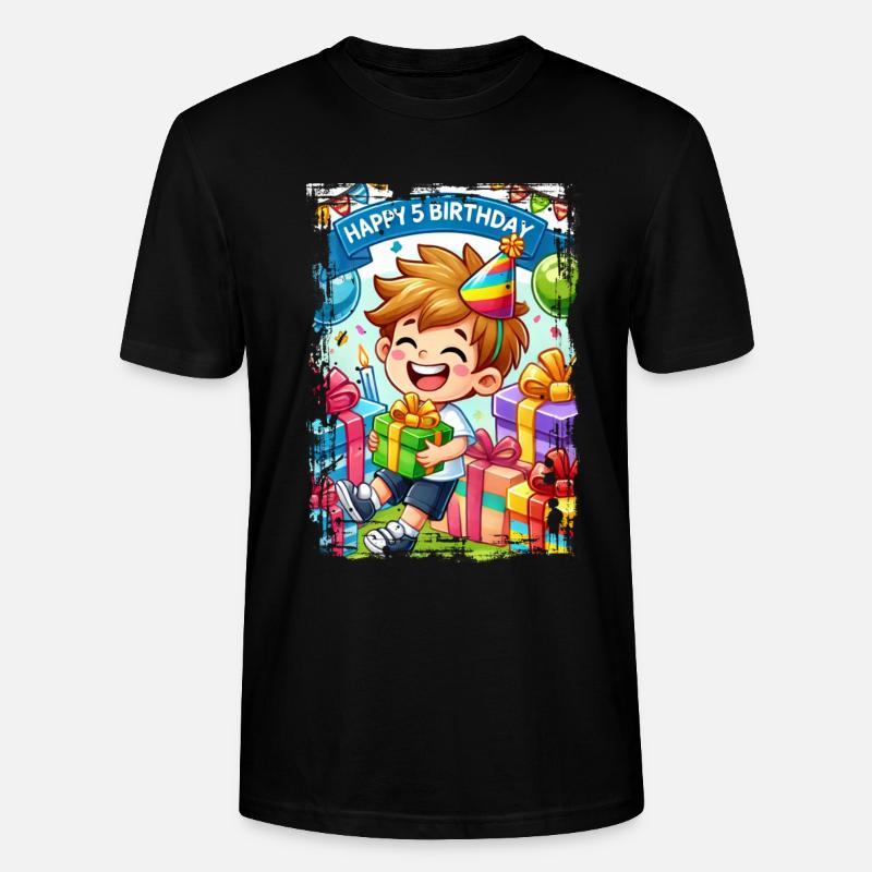 Joyeux 5e anniversaire - T-shirt bio CRAFTER Stanley Stella Unisexe - noir