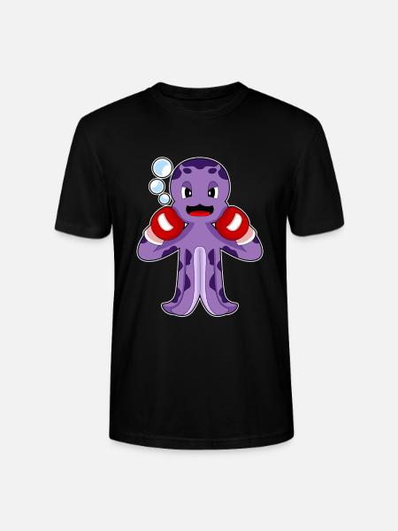 Krake Boxer Boxhandschuhe Boxen - Stanley/Stella Unisex Bio-T-Shirt CRAFTER - Schwarz