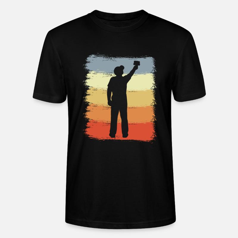 Maler Retro Look - Stanley/Stella Unisex Bio-T-Shirt CRAFTER - Schwarz