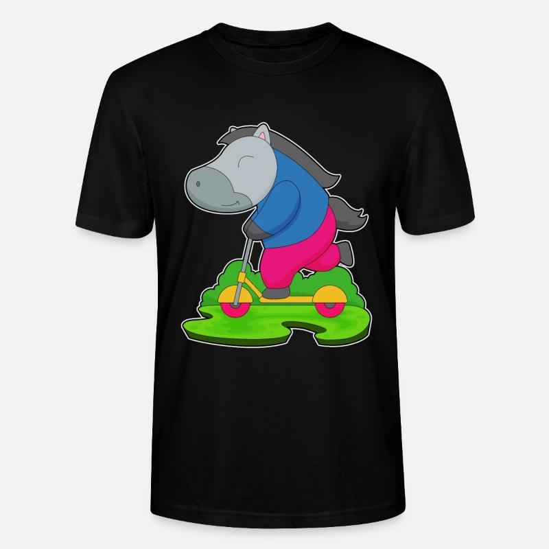 Pferd Roller - Stanley/Stella Unisex Bio-T-Shirt CRAFTER - Schwarz