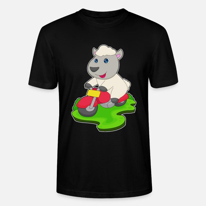 Sheep Scooter - Stanley/Stella CRAFTER Unisex Organic T-Shirt - black