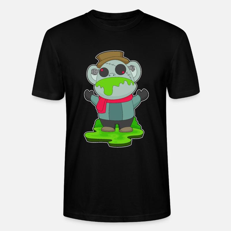 Singe Halloween Zombie - T-shirt bio CRAFTER Stanley Stella Unisexe - noir