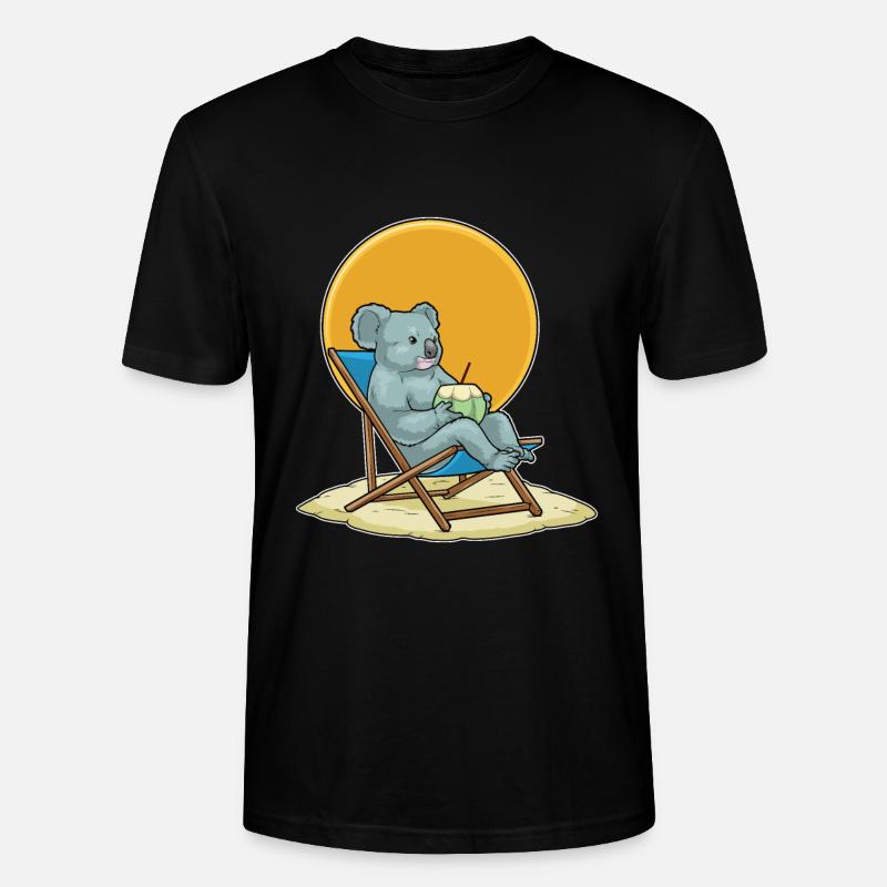 Koala Sommer Liege - Stanley/Stella Unisex Bio-T-Shirt CRAFTER - Schwarz