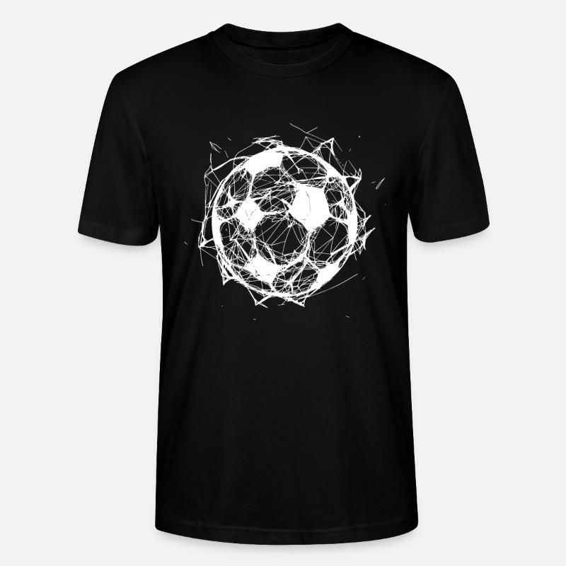 Fußball Line Art - Stanley/Stella Unisex Bio-T-Shirt CRAFTER - Schwarz