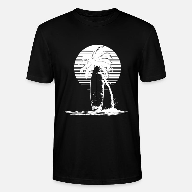 Surfbrett Zeichnung - Stanley/Stella Unisex Bio-T-Shirt CRAFTER - Schwarz
