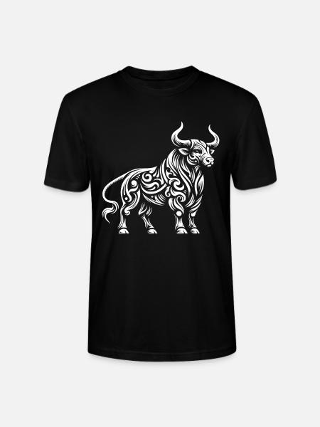 Taureau tribal - T-shirt bio CRAFTER Stanley Stella Unisexe - noir