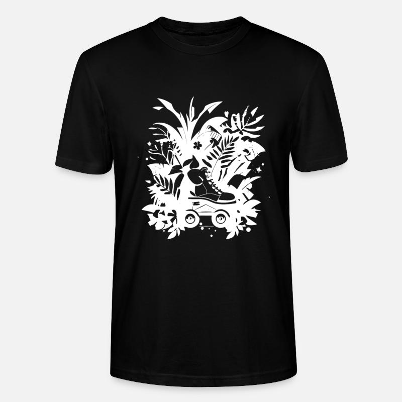 Rollschuhlaufen Comic - Stanley/Stella Unisex Bio-T-Shirt CRAFTER - Schwarz
