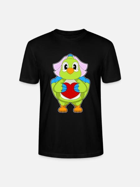 Parrot Bridal Heart Wedding - Stanley/Stella CRAFTER Unisex Organic T-Shirt - black